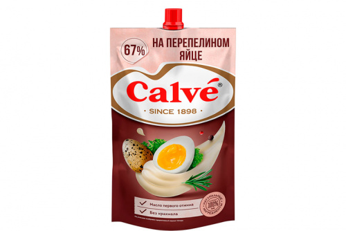  laquo;Calve raquo;, майонез  laquo;На перепелином яйце raquo; 67 , 400 nbsp;г