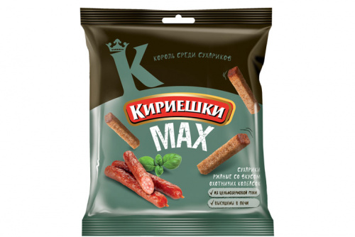  laquo;Кириешки raquo;, сухарики со вкусом охотничьих колбасок, 40 nbsp;г (цена за 5 шт.)