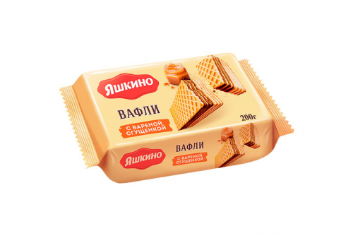  laquo;Яшкино raquo;, вафли с варёной сгущёнкой, 200 nbsp;г