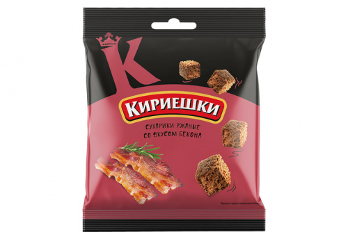  laquo;Кириешки raquo;, сухарики со вкусом бекона, 40 nbsp;г (цена за 5 шт.)